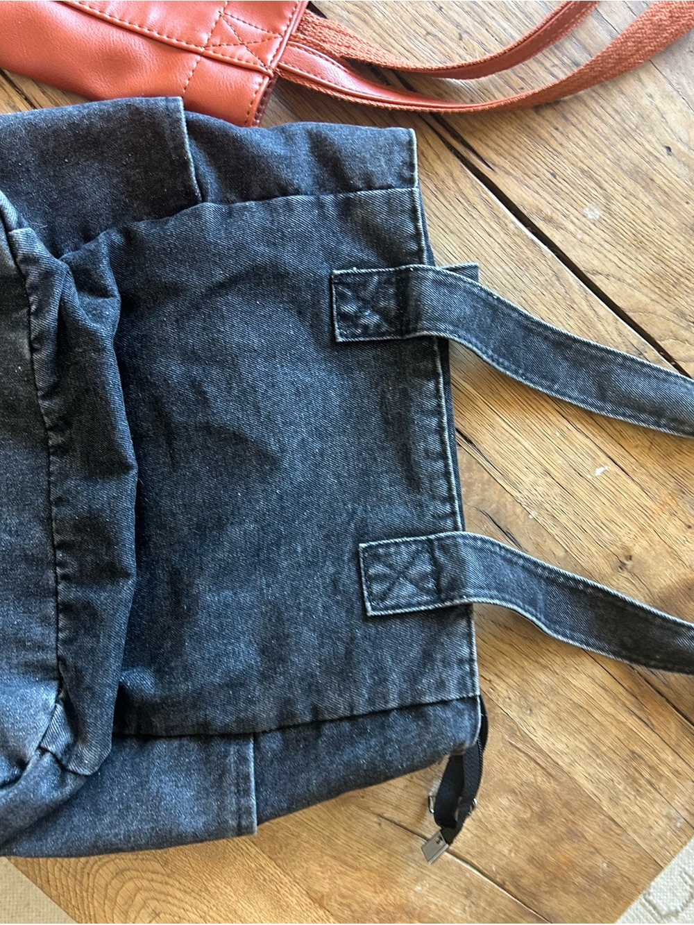 3 purse tote bags Rust black Bag - Stylish Everyday laptop denim - Picture 4 of 10